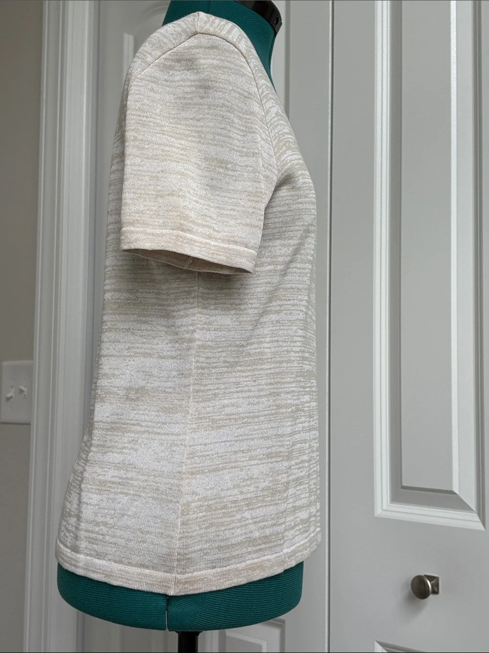Chanel Vintage Knit Scoop Neck Short Sleeve Top - Spring 1999